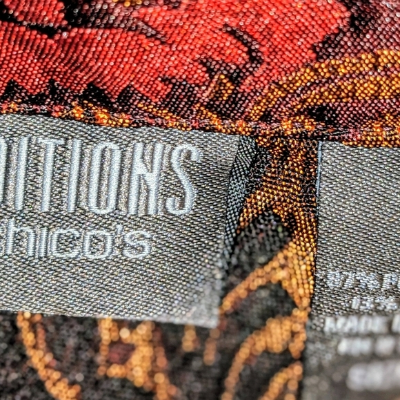 Additions by Chico's‎ Womens Paisley  Print  Tapestry Blazer Jacket Size 0 XS - Picture 6 of 6